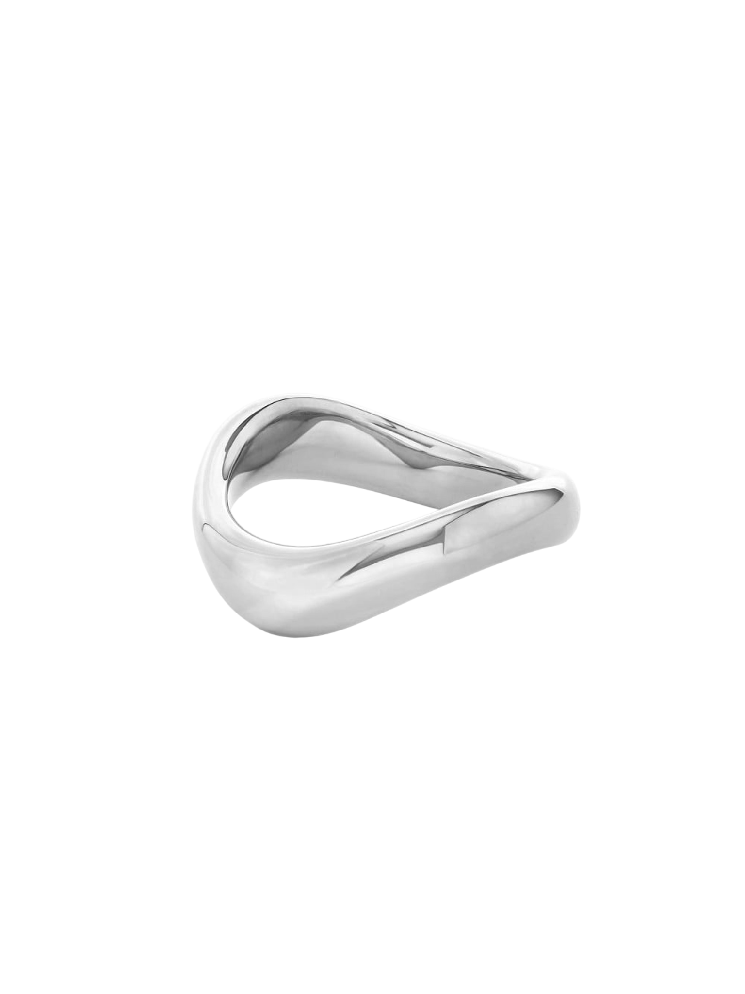 Silver wave ring